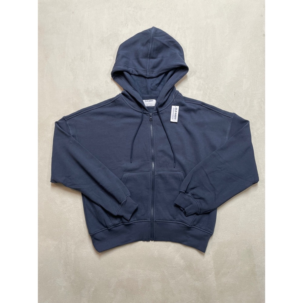 Old Navy SoComfy Blue Full Zip Hoodie Sweatshirt Small Classic Length NWT